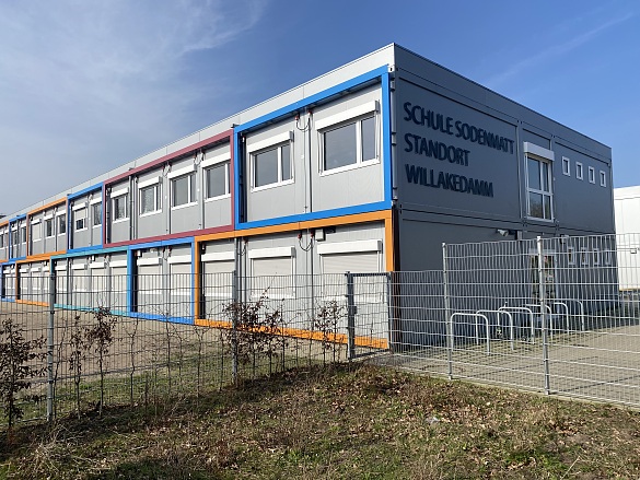 Der Mobilbau von der Seite